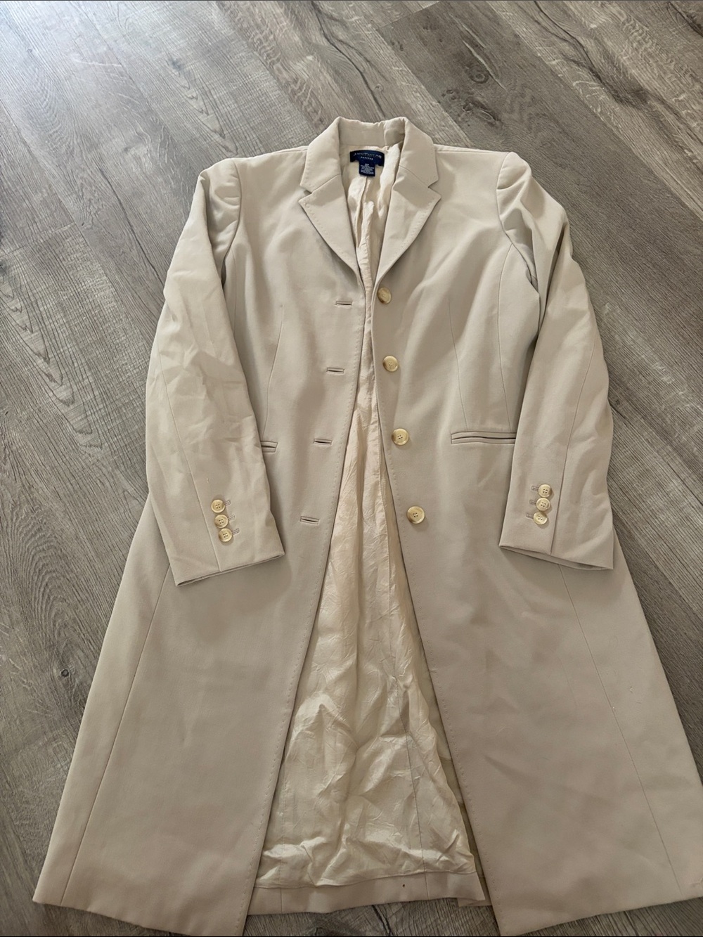 Ann Taylor Factory Cream Trench Coat